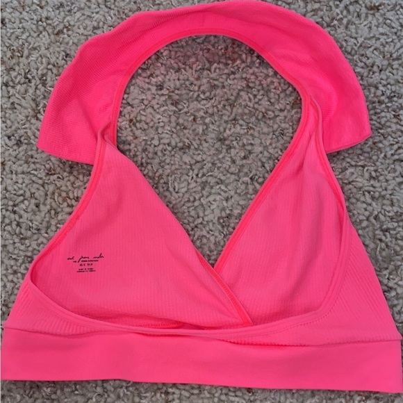 Urban Outfitters Bright Pink Halter Top XS/S - Picture 2 of 5